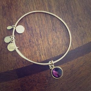 Alex and Ani amethyst stone bracelet